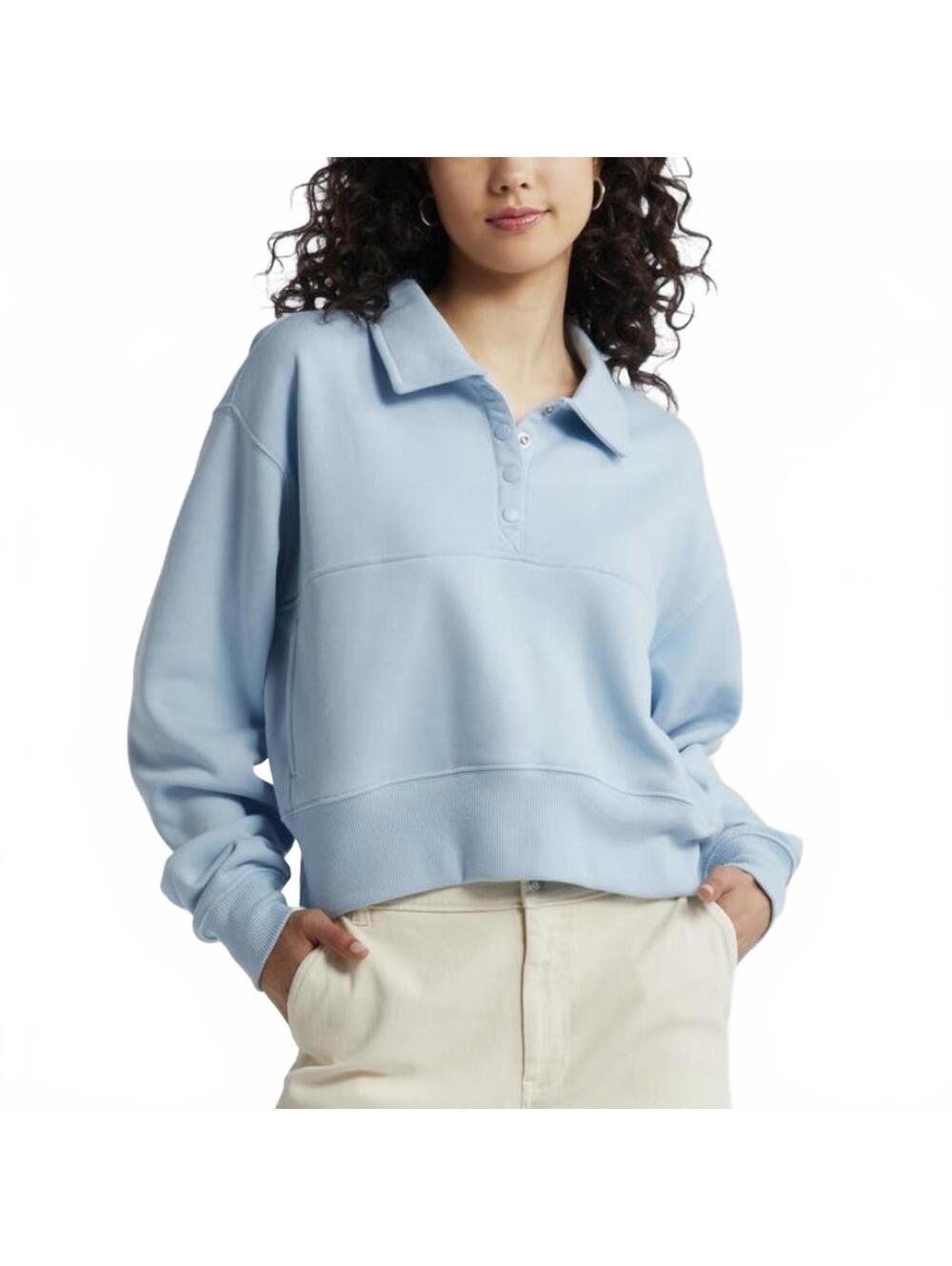BP Polo Fleece Sweatshirt Light Blue Size Large